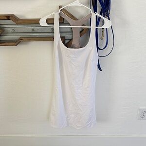 lululemon athletica Women’s White Racerback Dress (no shorts, built in bra)
